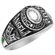 111 Girl's Personalized Oval Class Ring